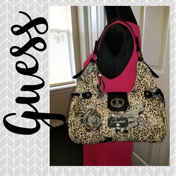 Gorgeous Floral❓Guess Shoulder Bag EUC w/Dust-bag - Picture 1 of 3